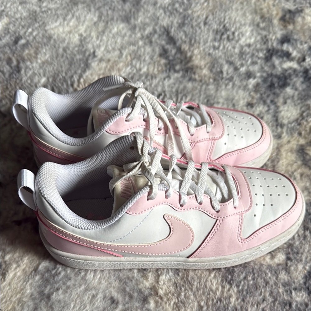 Nike Women's Pink and White Sneakers